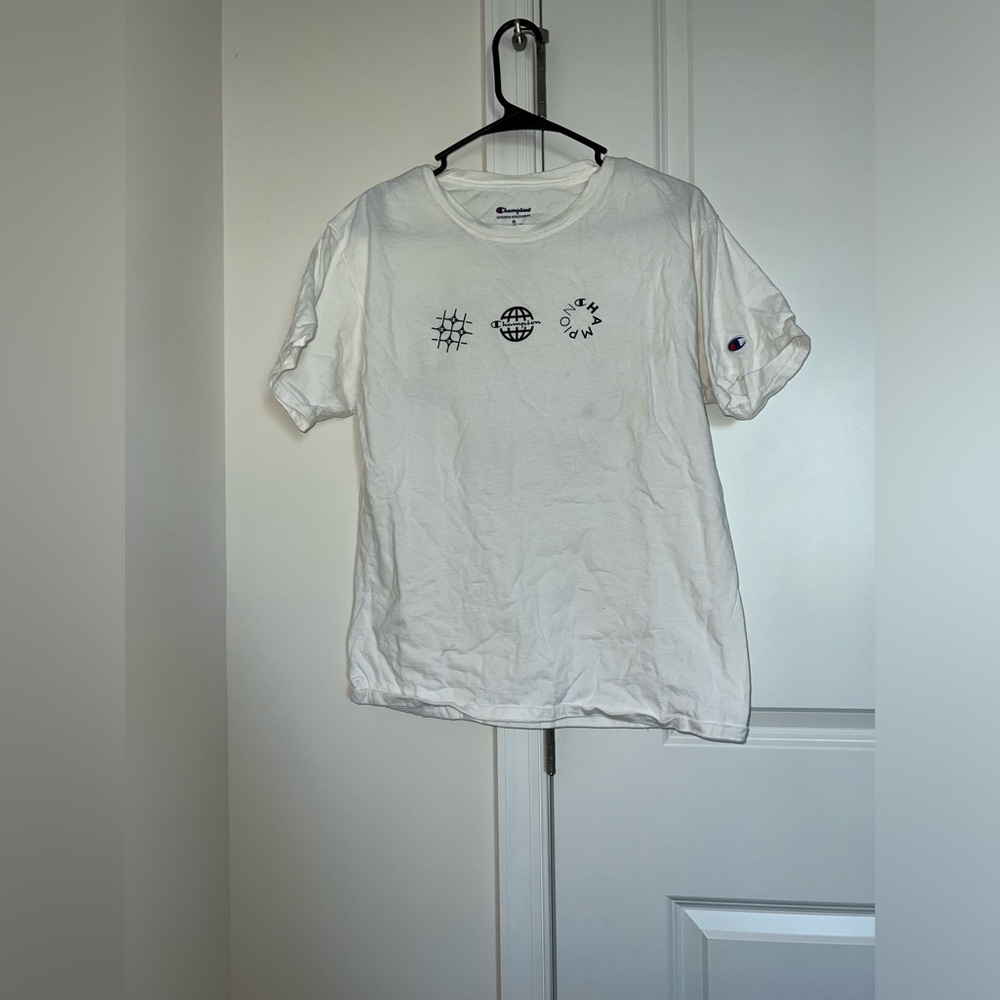 Medium size champion t-shirt.